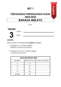 Download Bahan Ujian Pertengahan Tahun BM Tahun 3 PDF Yang Effective ...