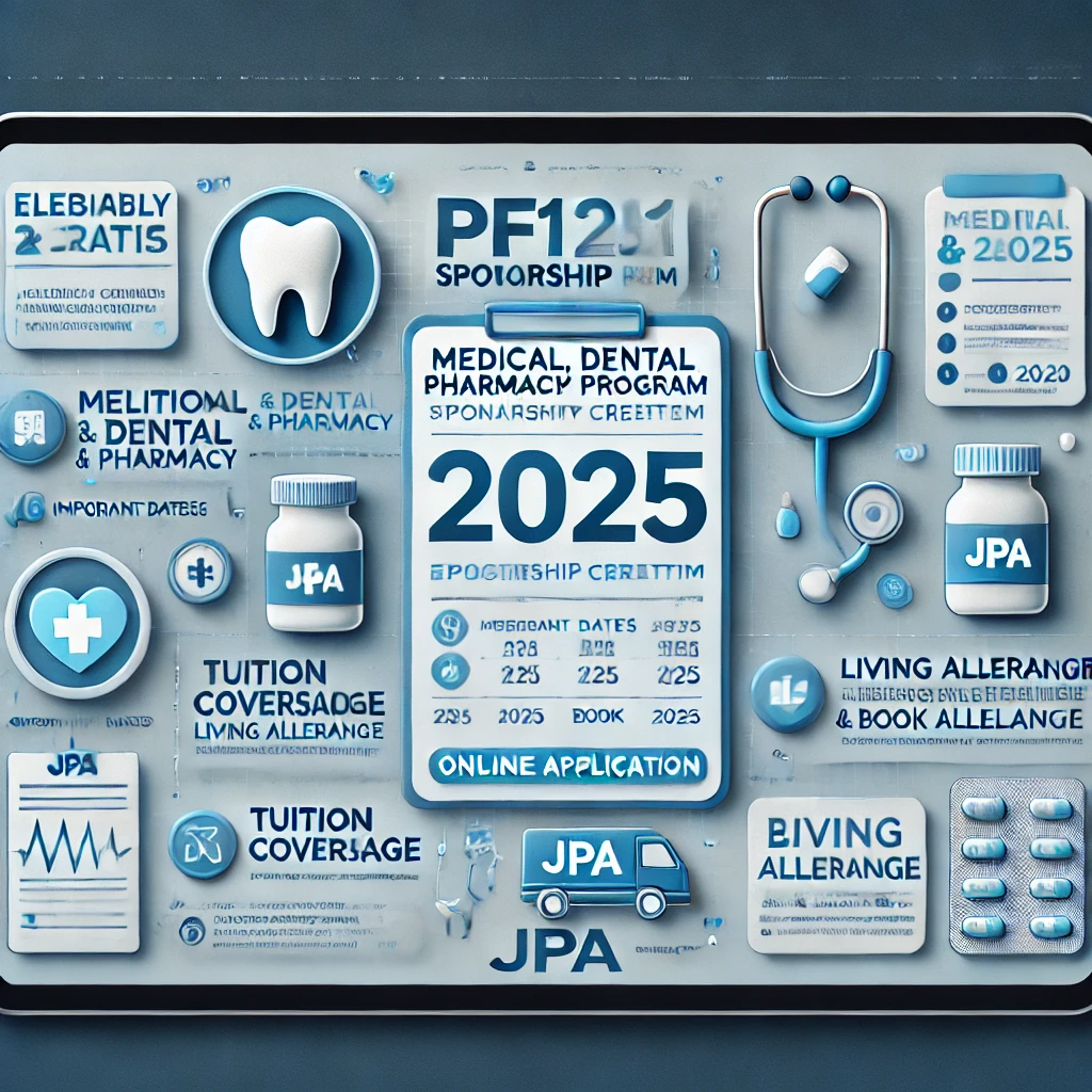 Program Khas Perubatan, Pergigian dan Farmasi (PPF1) Ijazah Pertama 2025 merupakan program tajaan pendidikan oleh Jabatan Perkhidmatan Awam (JPA) khusus untuk pelajar bidang Perubatan, Pergigian dan Farmasi di peringkat Ijazah Pertama dalam negara. Program ini terbuka kepada pelajar yang sedang atau akan melanjutkan pengajian ijazah pertama di universiti awam (UA) dalam Malaysia, dalam bidang perubatan, pergigian atau farmasi yang diiktiraf oleh Agensi Kelayakan Malaysia (MQA) serta diakui oleh badan profesional berkaitan seperti Majlis Perubatan Malaysia, Majlis Pergigian Malaysia, dan Lembaga Farmasi Malaysia.